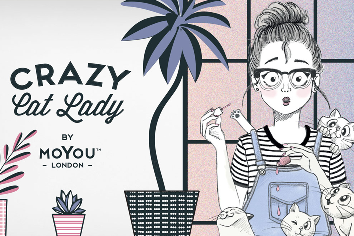 MoYou-London Schablone Crazy Cat Lady Collection 13