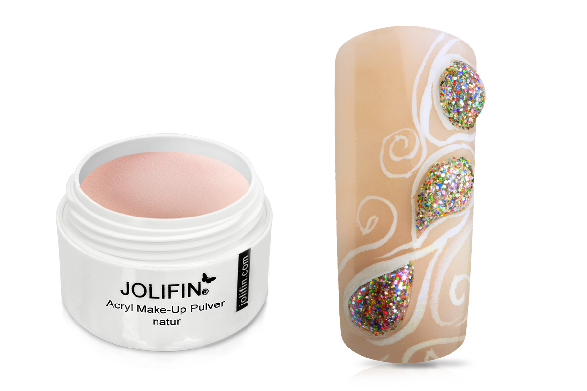 Jolifin Acryl Pulver - make-up natur 10g