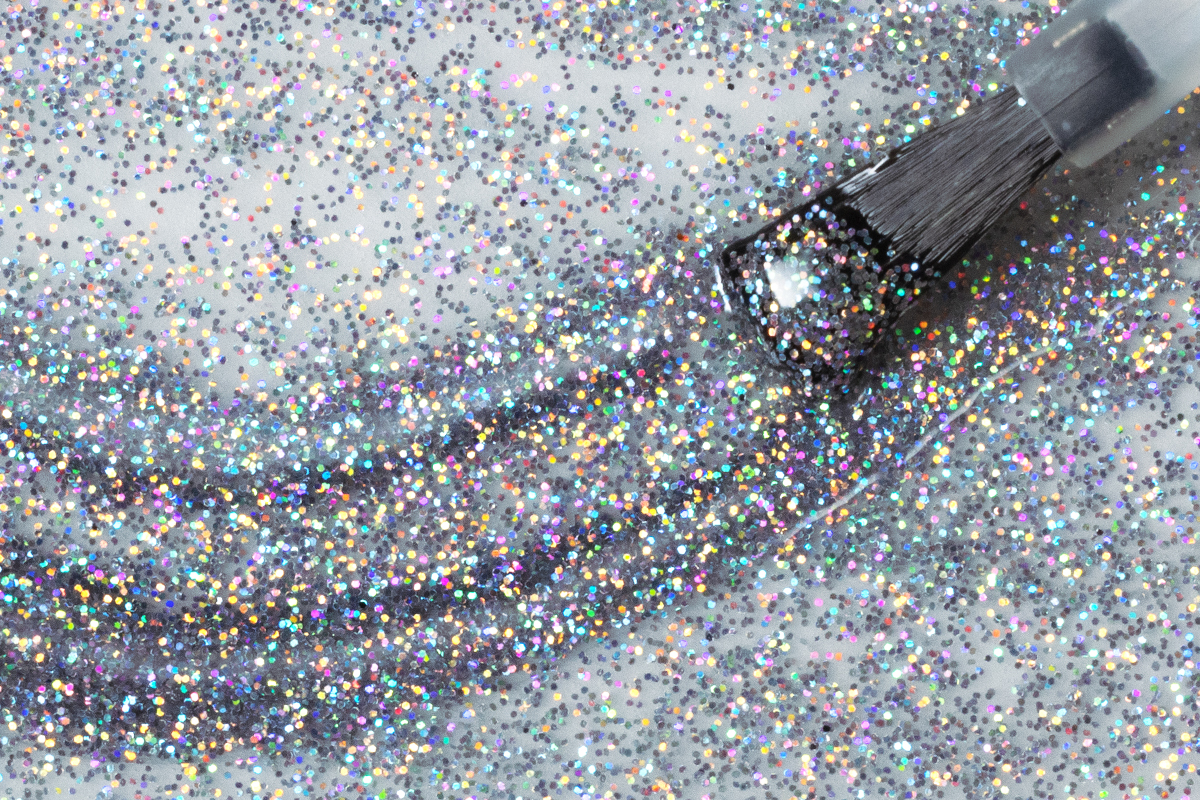 Jolifin LAVENI Shellac - extreme unicorn silver Glitter 10ml