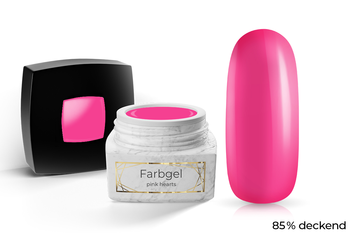 Jolifin LAVENI PRO Farbgel - pink hearts 5ml
