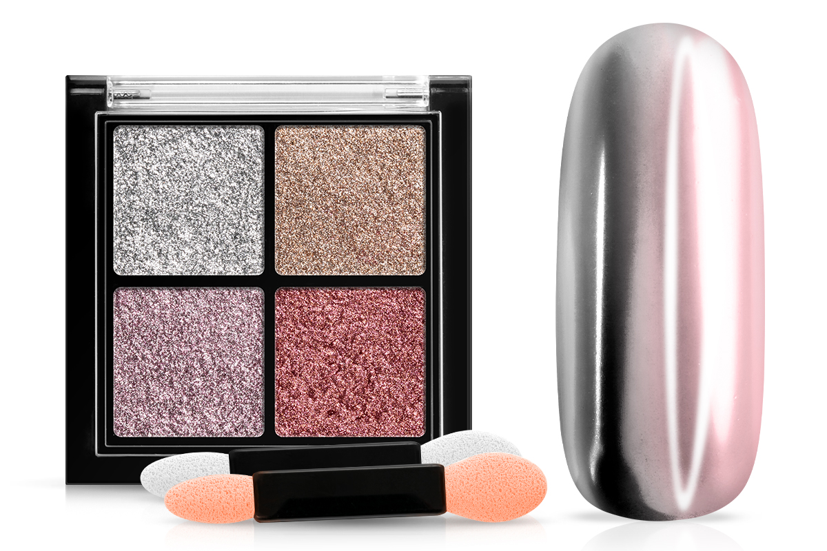Jolifin Mirror-Chrome Compact Pigment - Rosé 4er