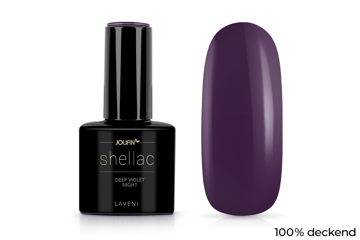 Jolifin LAVENI Shellac - deep violet night 10ml
