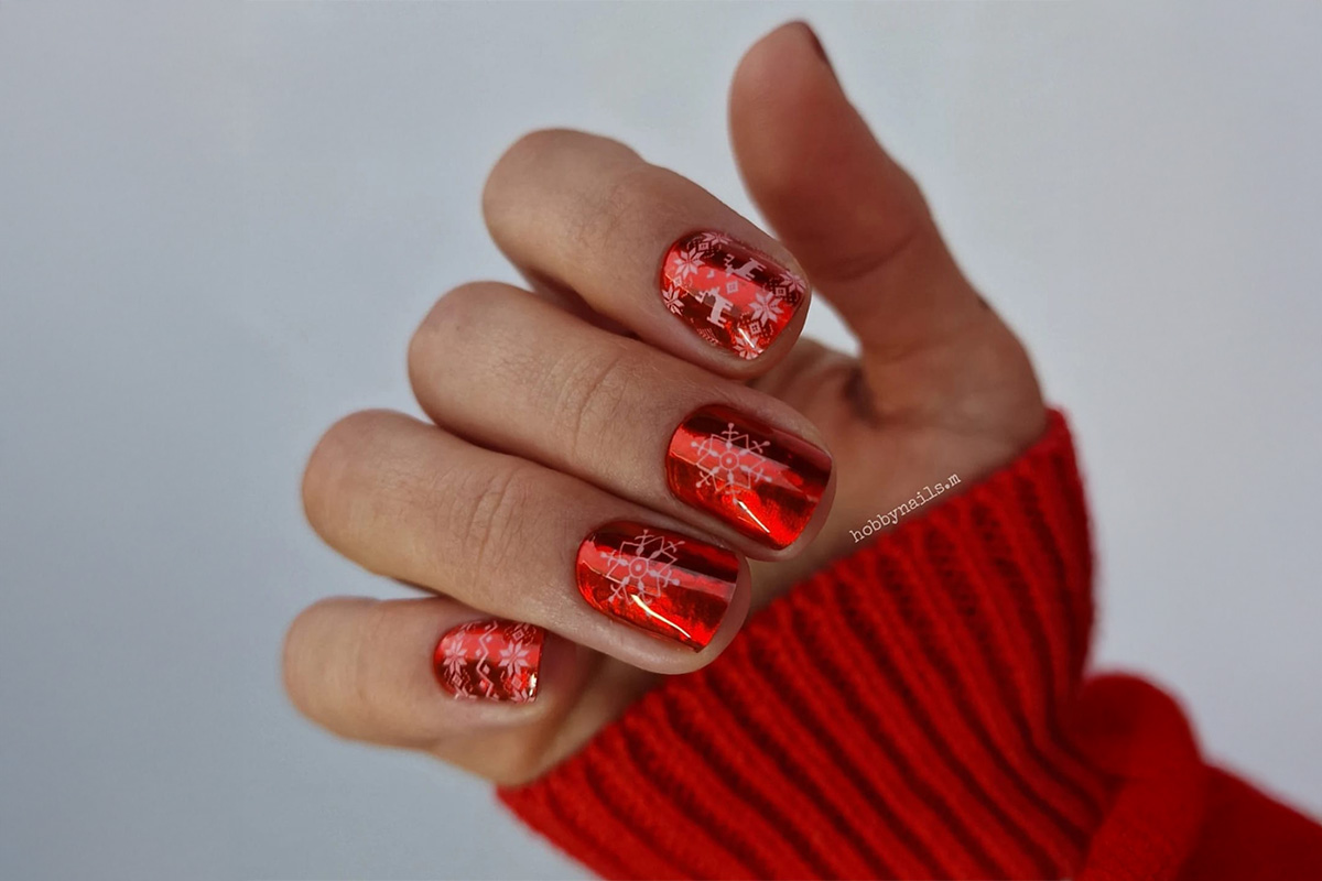 Jolifin LAVENI UV Gel-Wraps - christmas red