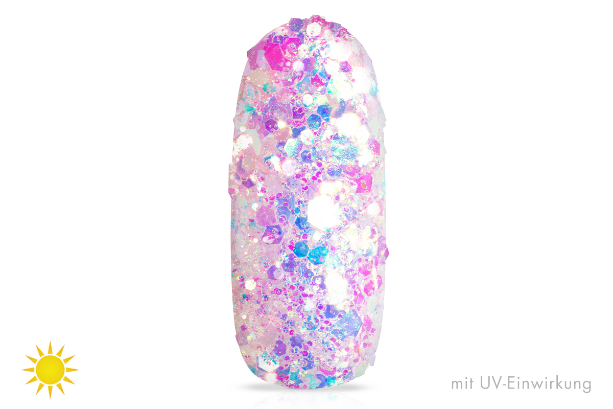 Jolifin LAVENI Solar Glitter - white-magenta