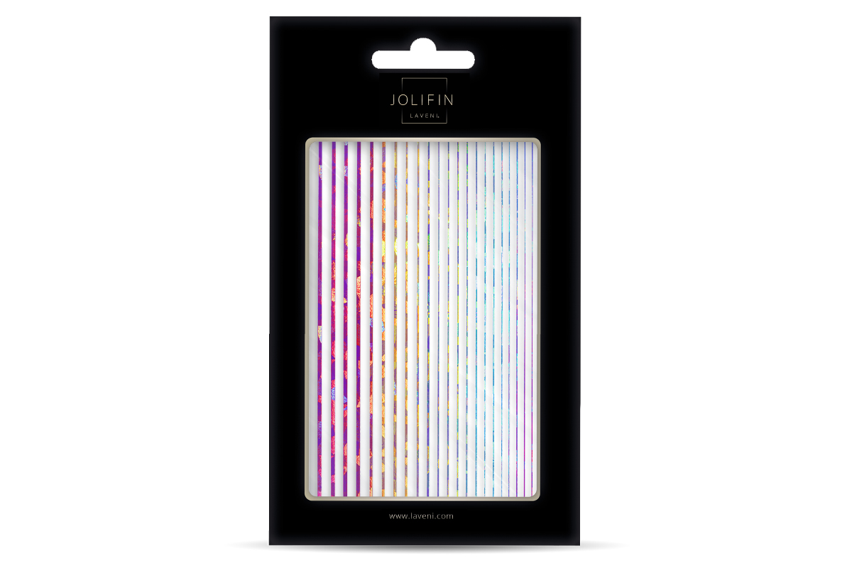 Jolifin LAVENI XL Sticker - Stripes rainbow