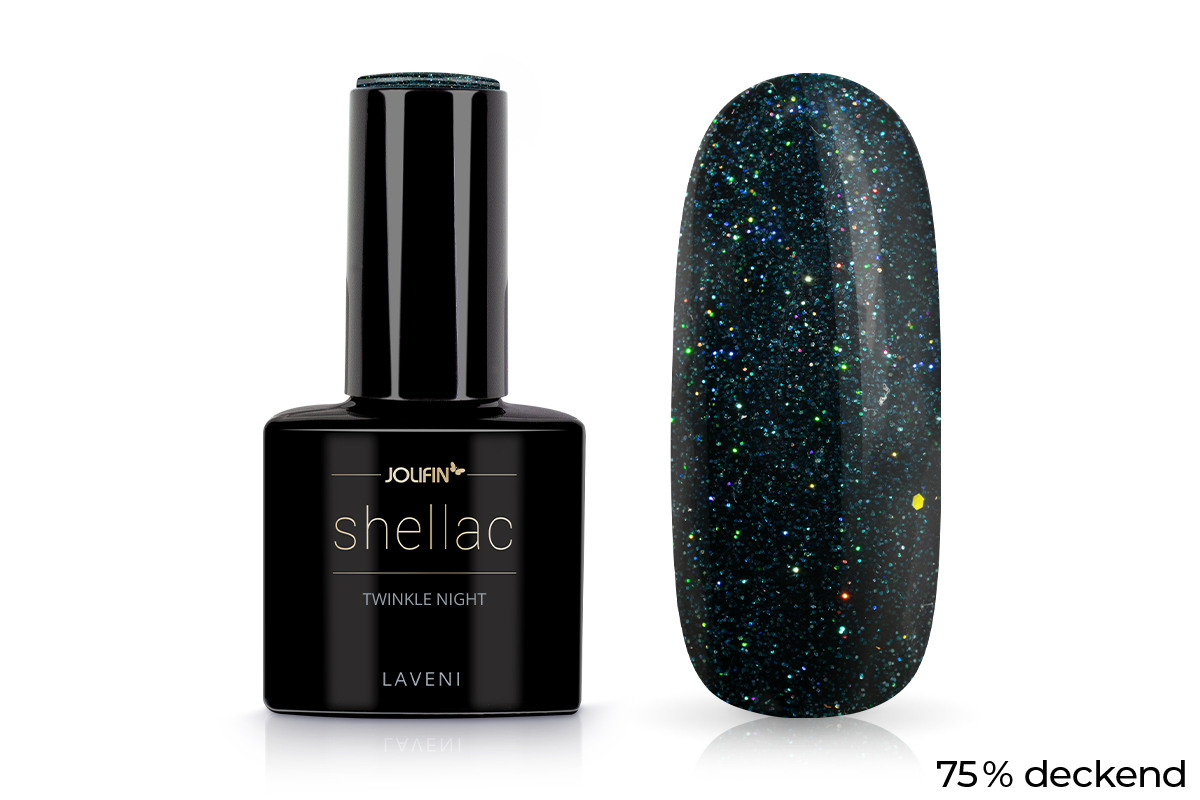 Jolifin LAVENI Shellac - twinkle night 10ml