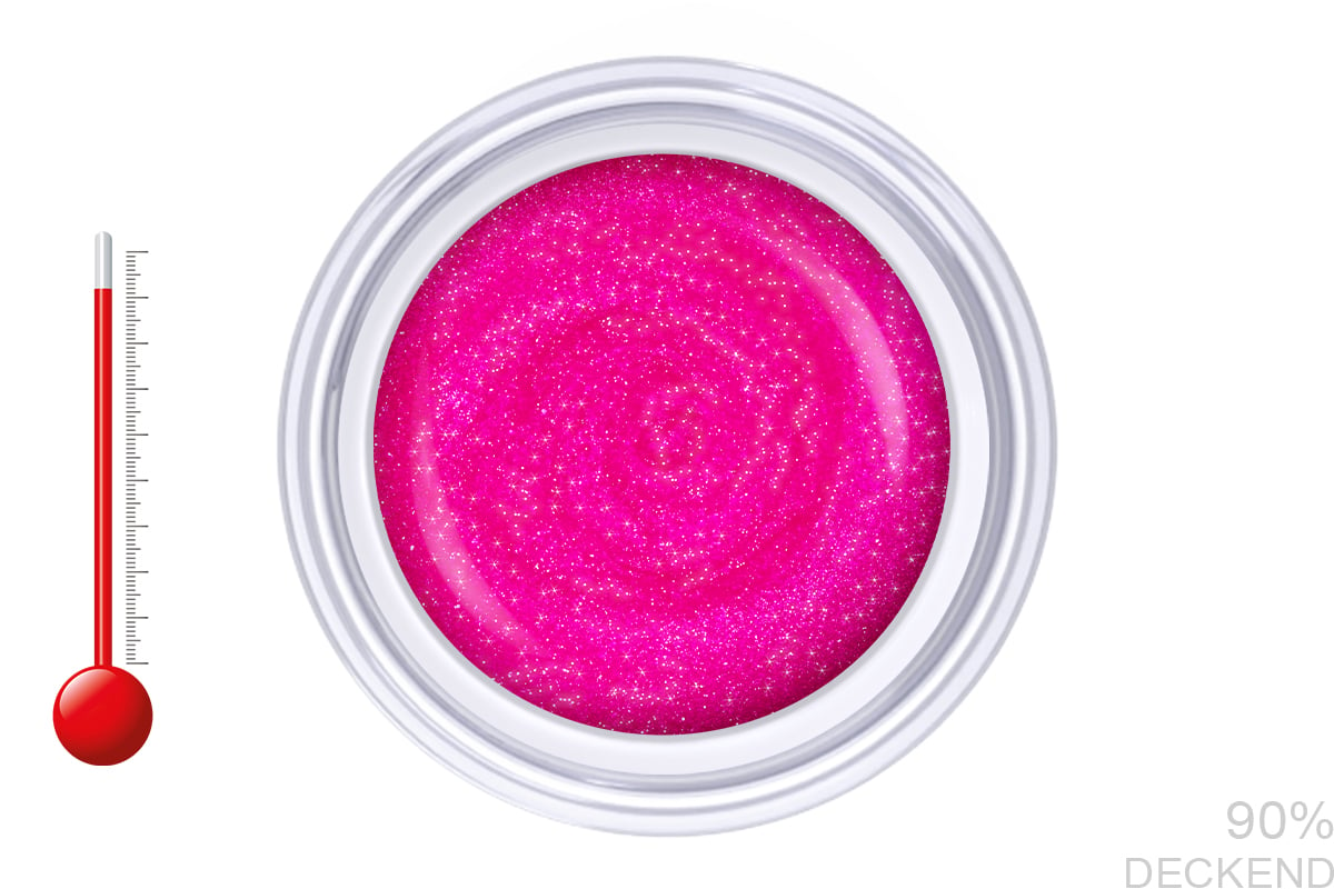 Jolifin Thermo Farbgel neon pink glimmer 5ml