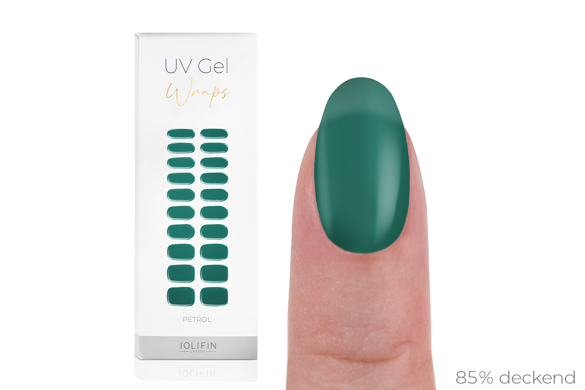 Jolifin LAVENI UV gel wraps - petrol