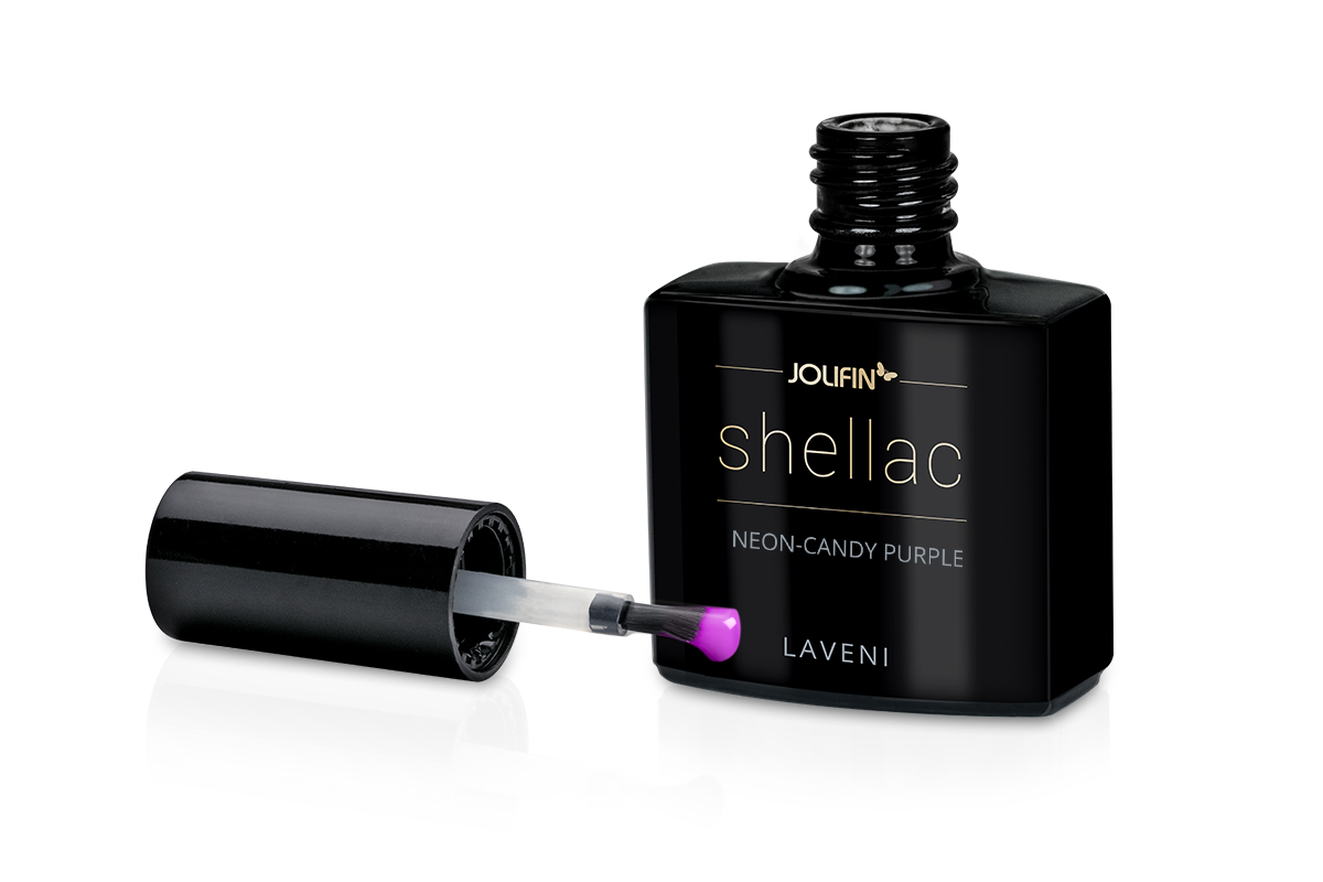 Jolifin LAVENI Shellac - neon-candy purple 10ml