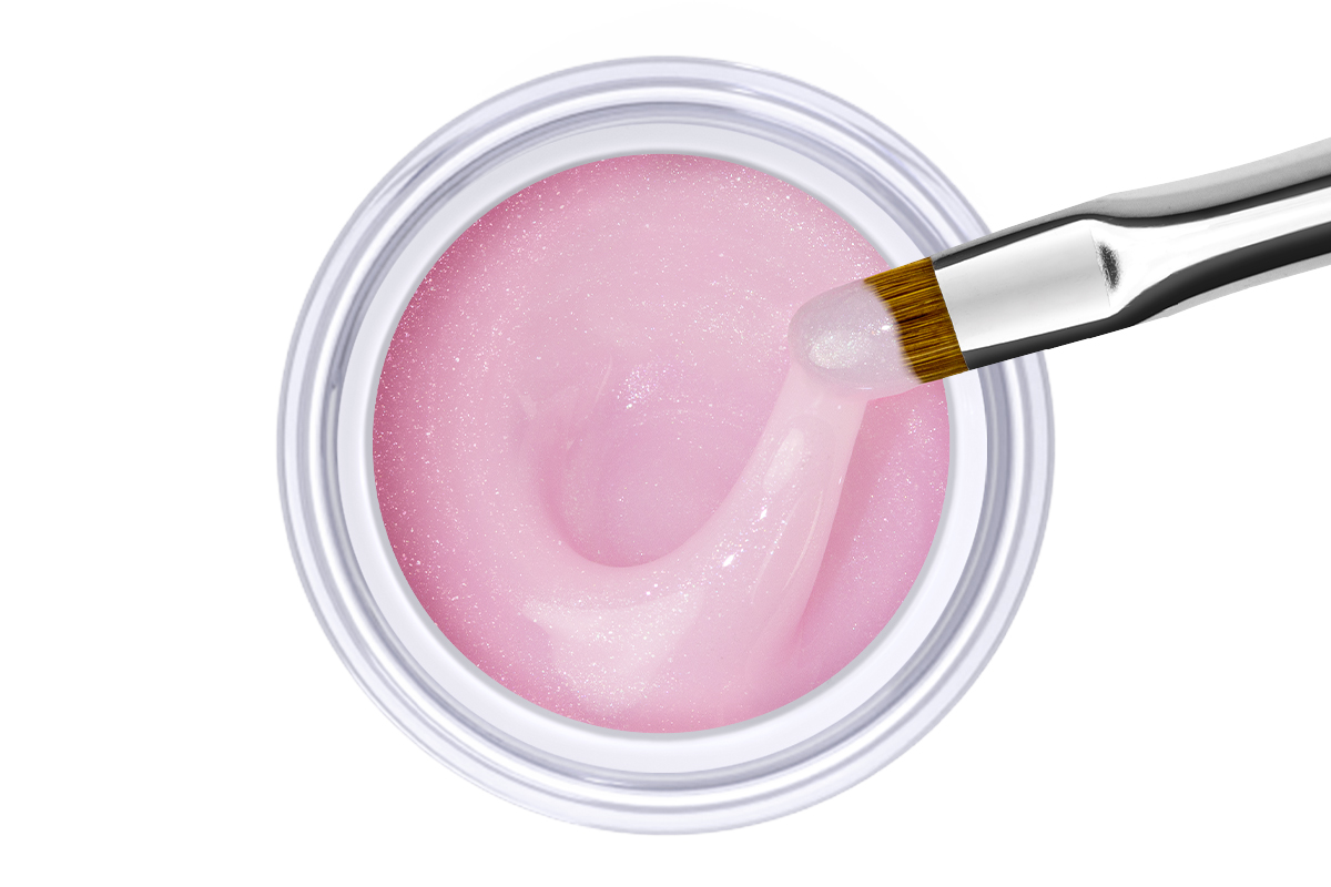 Jolifin Studioline - Aufbau-Gel milchig rosé Glimmer 5ml