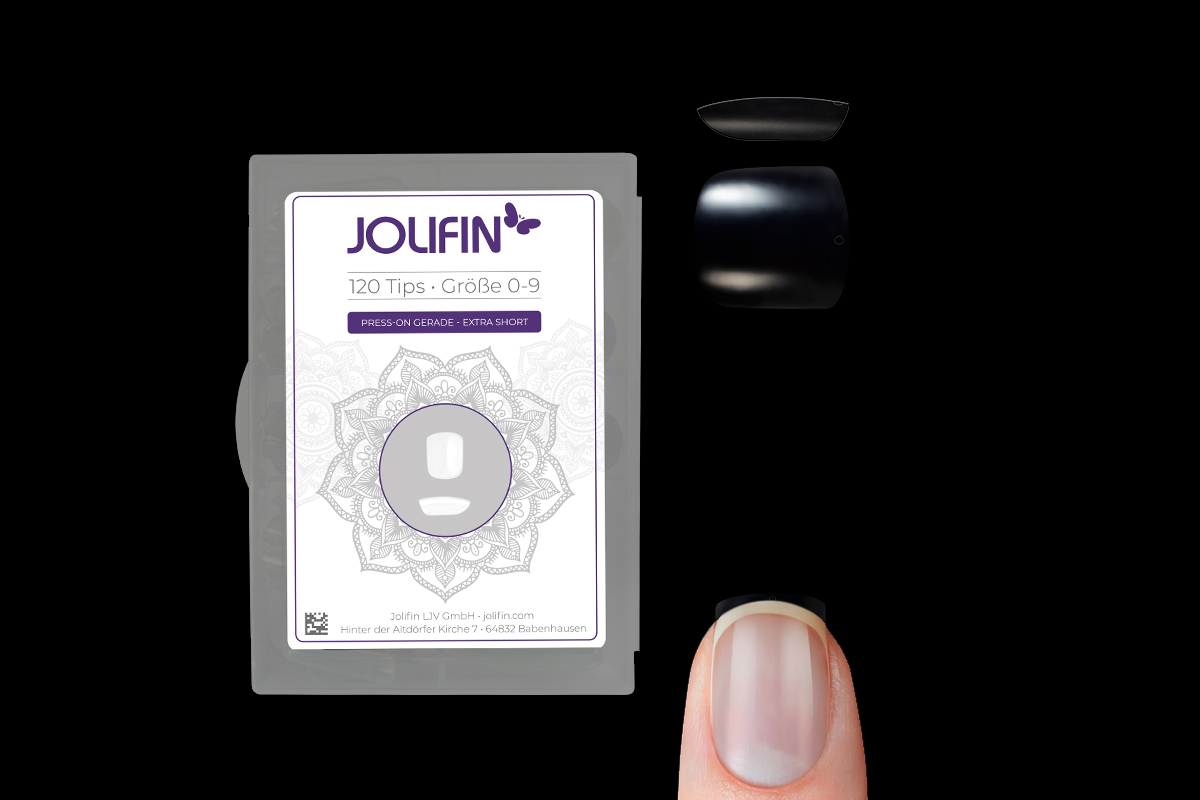 Jolifin 120er Tipbox Press-On Gerade - extra short