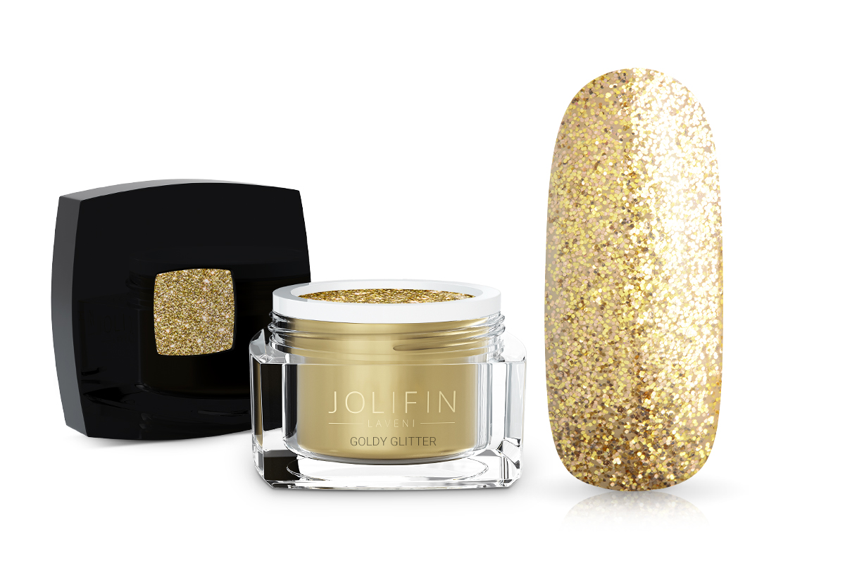 Jolifin LAVENI Colour Gel - goldy Glitter 5ml