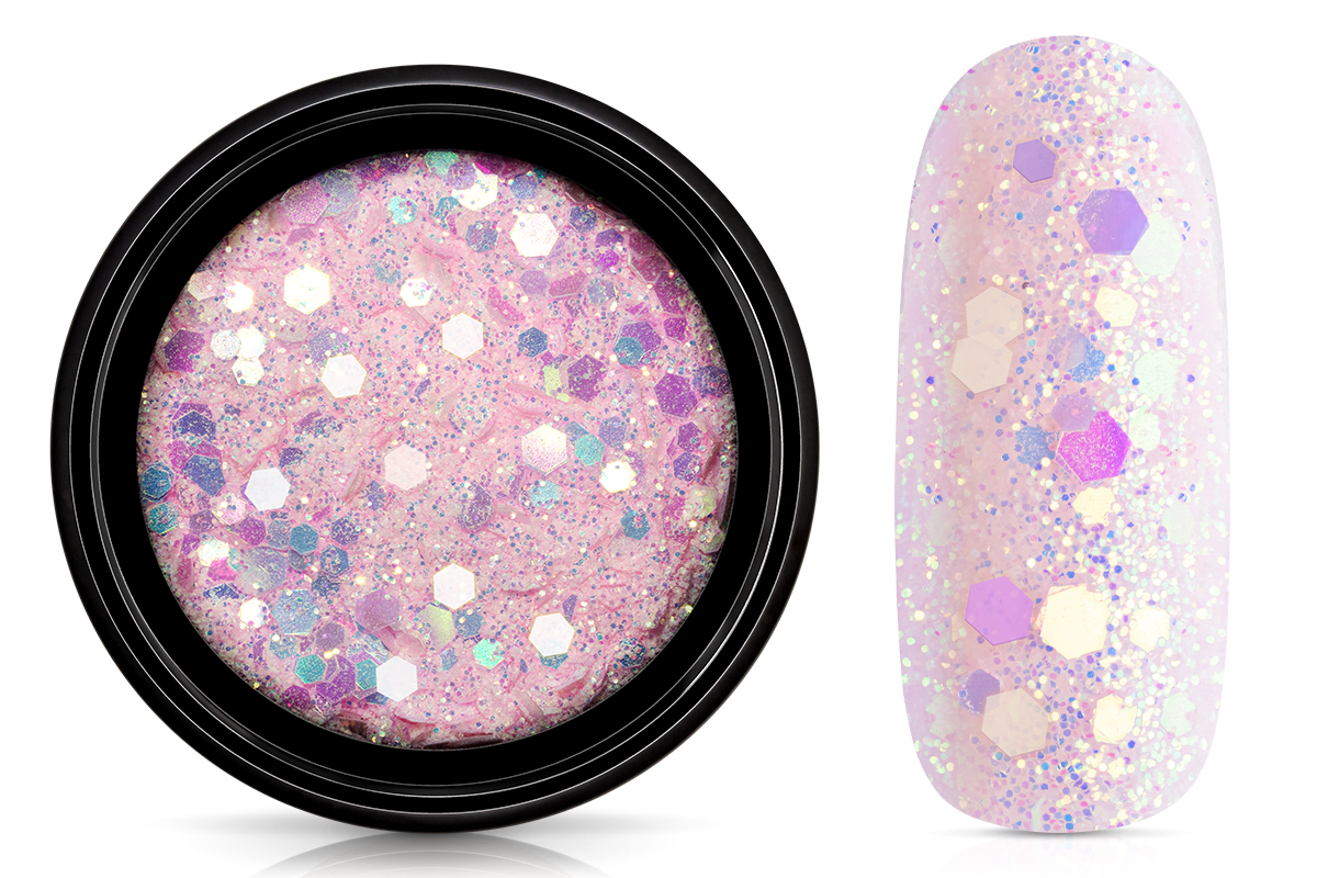 Jolifin LAVENI Solar & Nightshine Glitter - rosy-babyblue