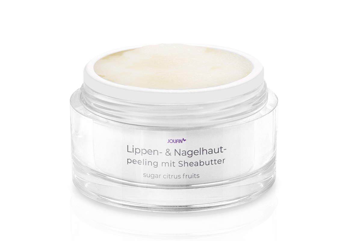 Jolifin Lippen- & Nagelhautpeeling mit Sheabutter - sugar citrus fruits 12ml