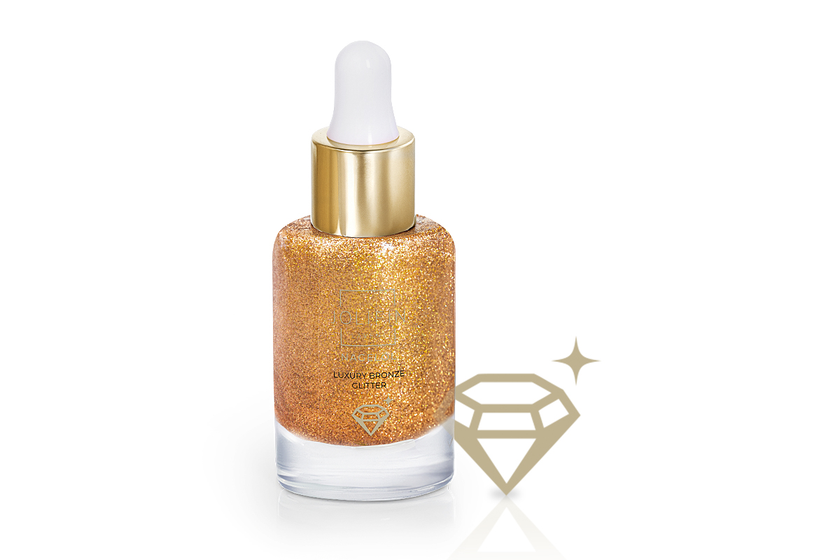Jolifin LAVENI Nail Oil - luxury bronze Glitter 10ml
