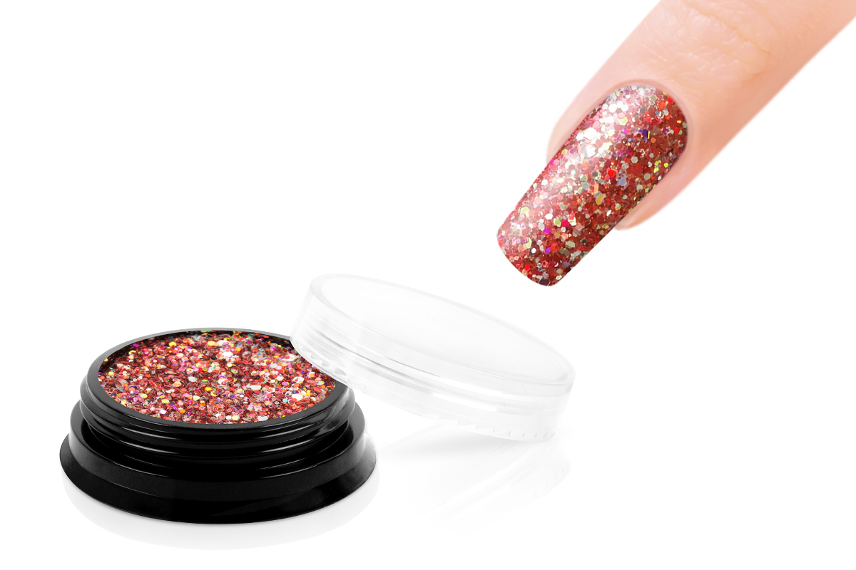 Jolifin LAVENI Luxury Glitter - rosy copper