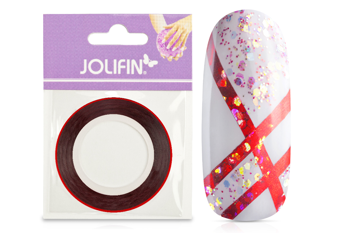 Jolifin Pinstripes hologramm rot - 2mm