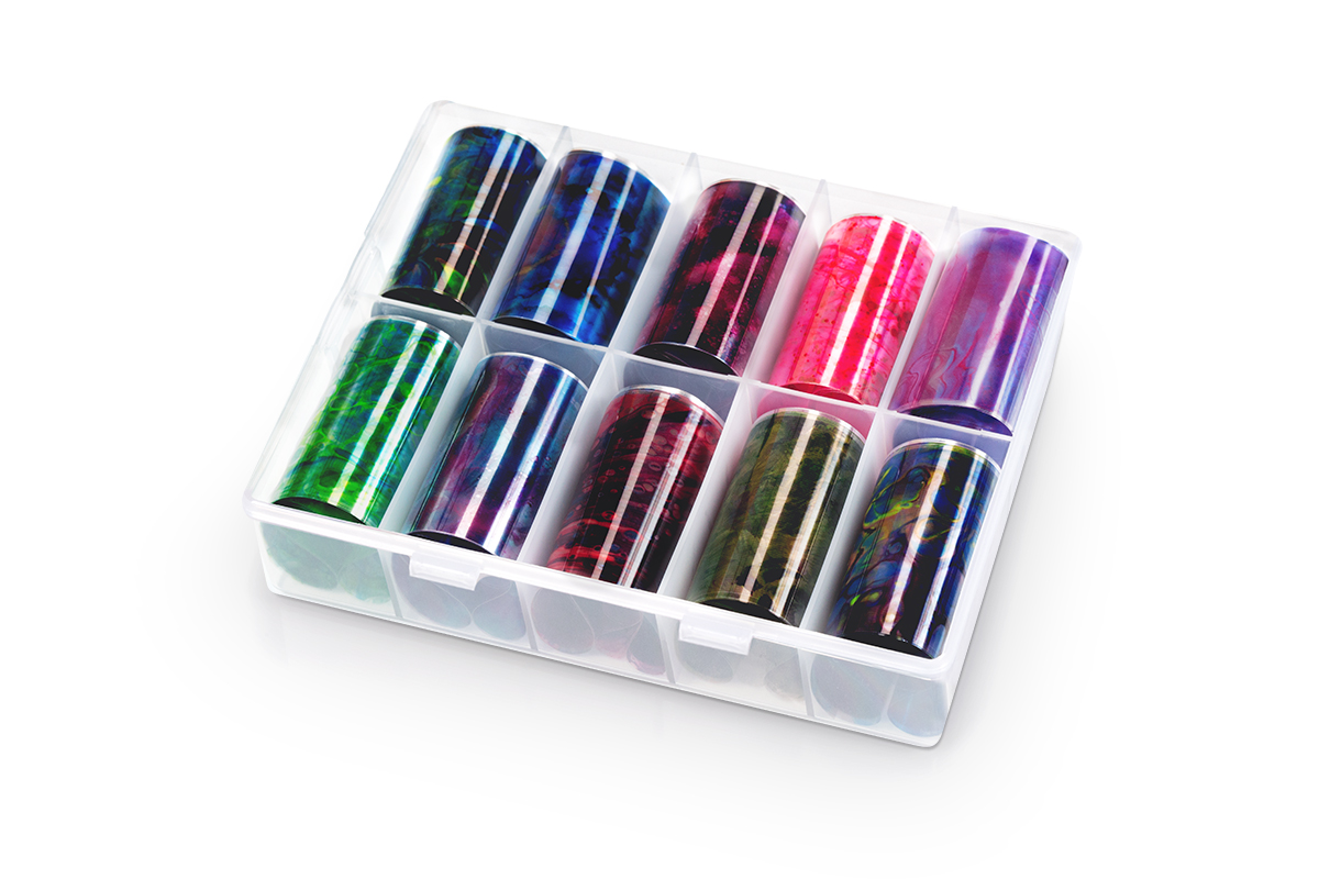 Jolifin Transfer Nail Foil Box - Colorfull Marble IV