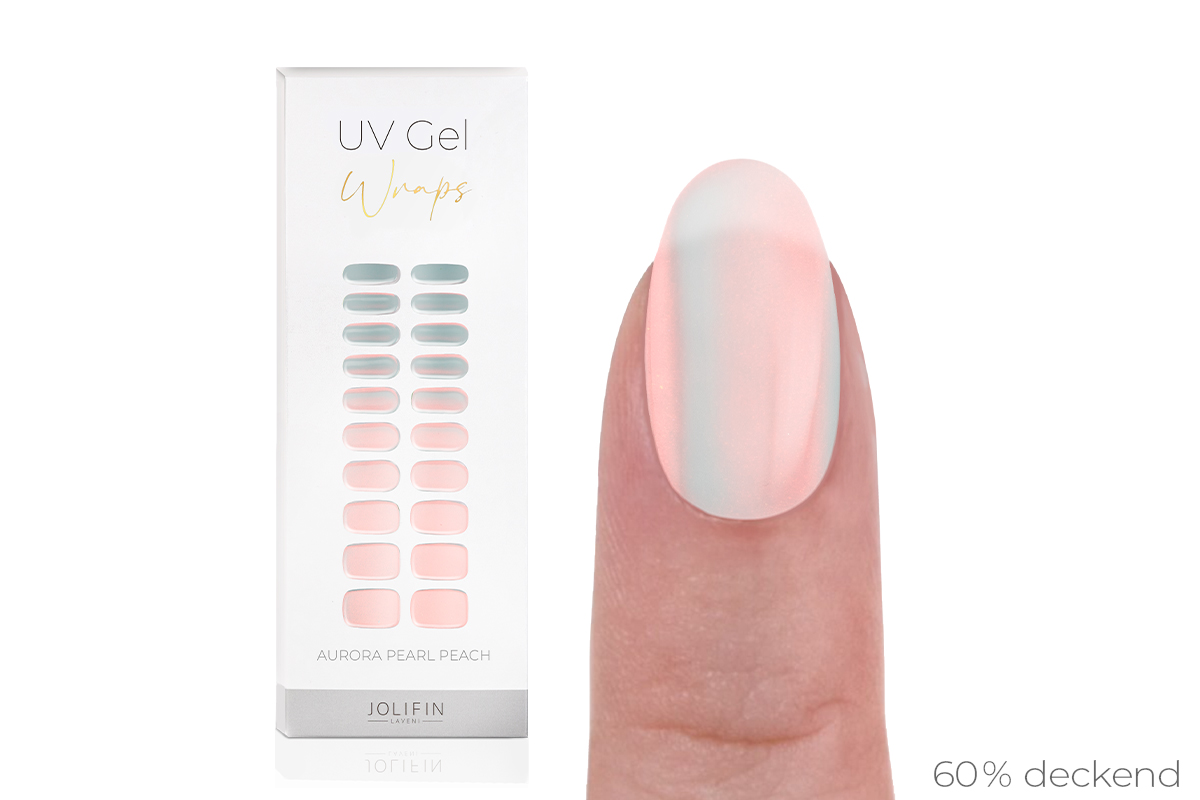 Jolifin LAVENI UV Gel-Wraps - aurora pearl peach
