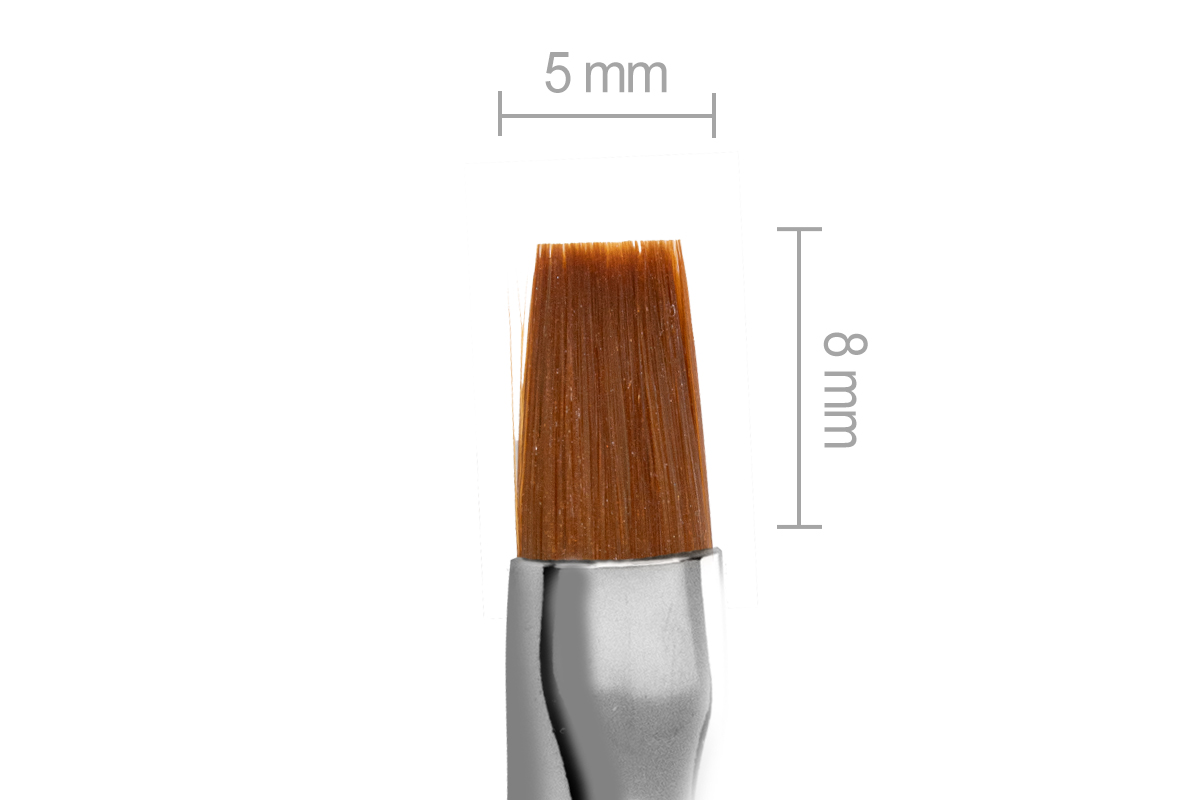 Jolifin Premium Pinsel Herz pink - Flat Gr.6