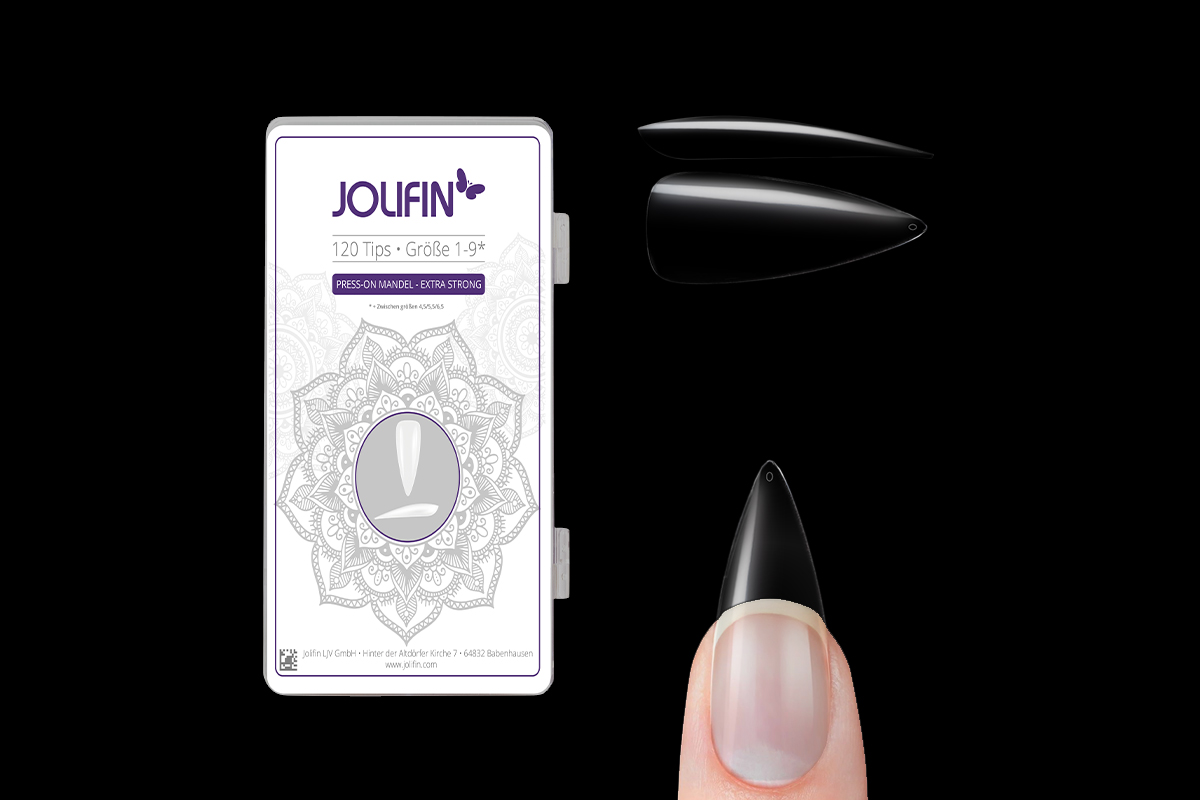 Jolifin 120er Tipbox Press-On Mandel - extra strong