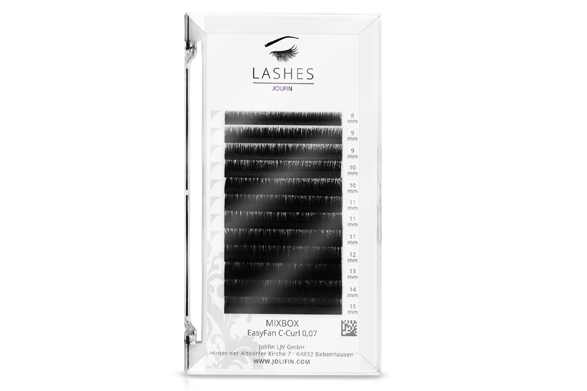 Jolifin Lashes - EasyFan - MixBox C-Curl 0,07 