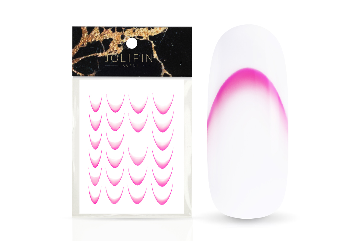 Jolifin LAVENI XL Sticker - Ombre French II pink