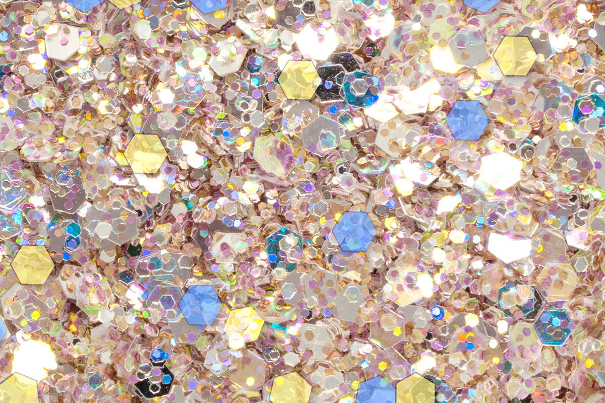 Jolifin LAVENI Luxury Glitter Hologram - silver-champagne
