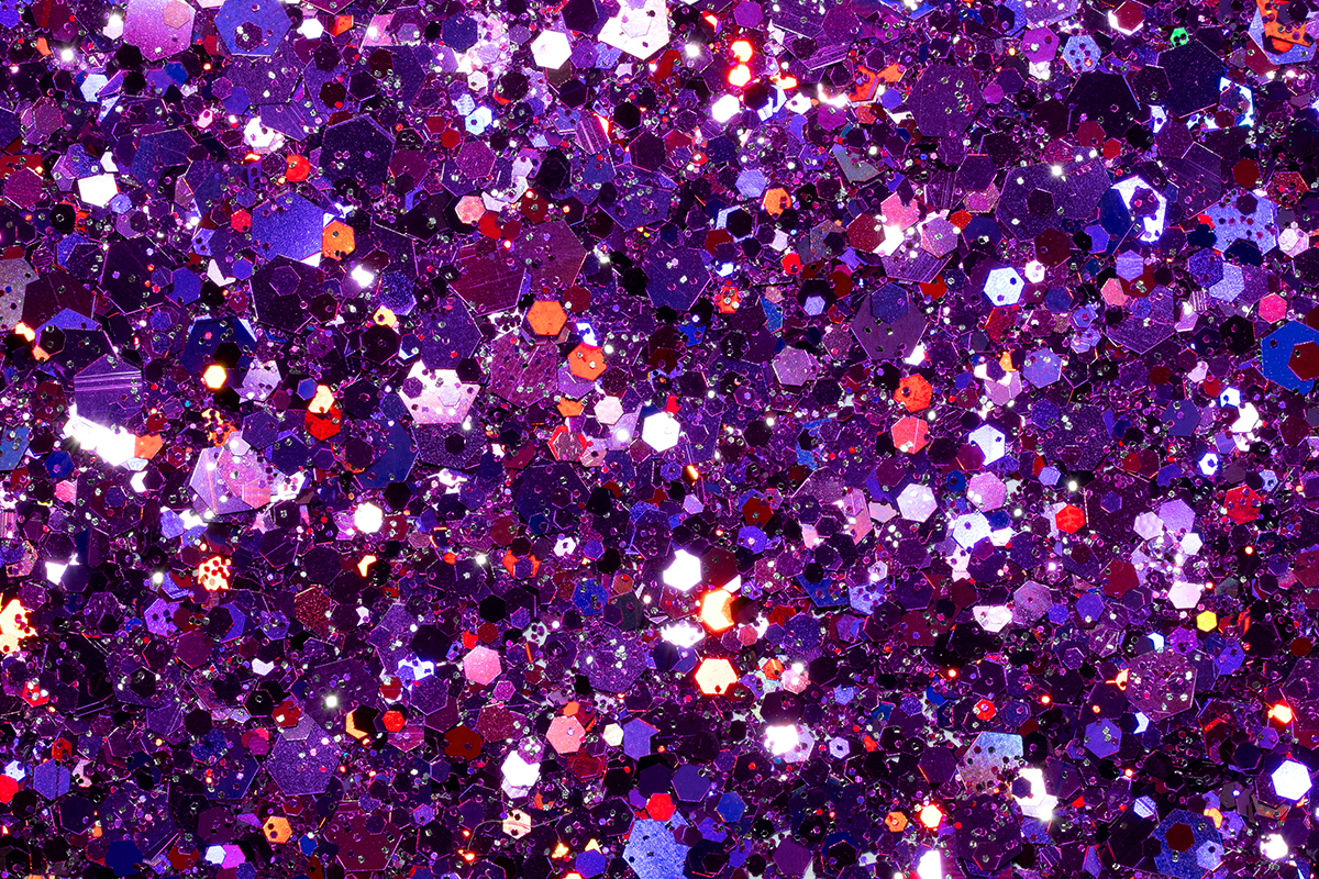 Jolifin Hexagon Glittermix - hologram purple