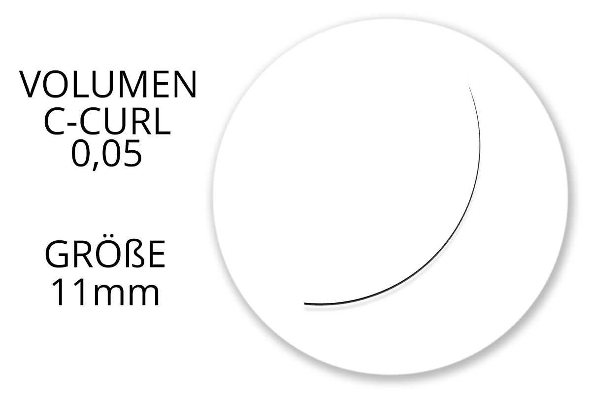 Jolifin Lashes - SingleBox 11mm - Volumen C-Curl 0,05