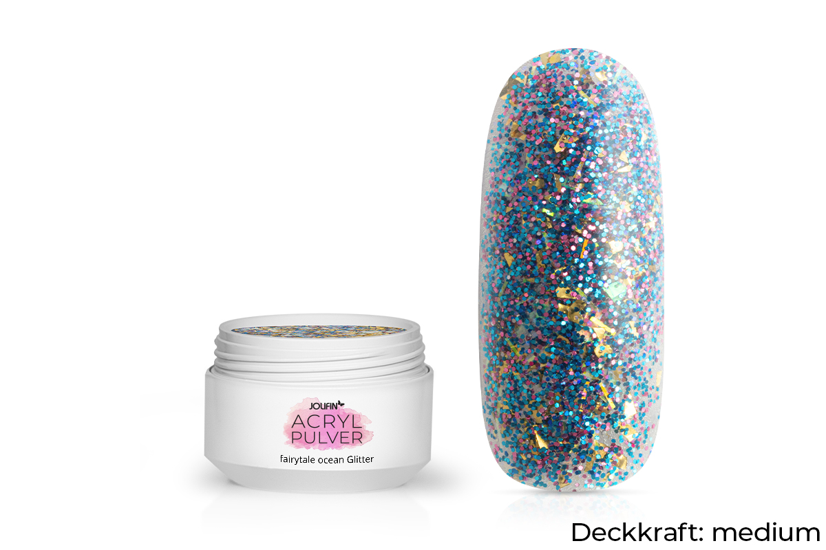 Jolifin Acryl Farbpulver - fairytale ocean Glitter 5g