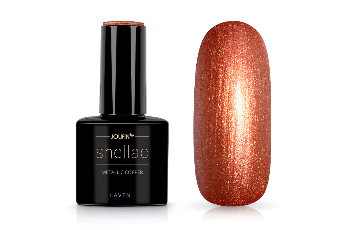 Jolifin LAVENI Shellac - metallic copper 10ml