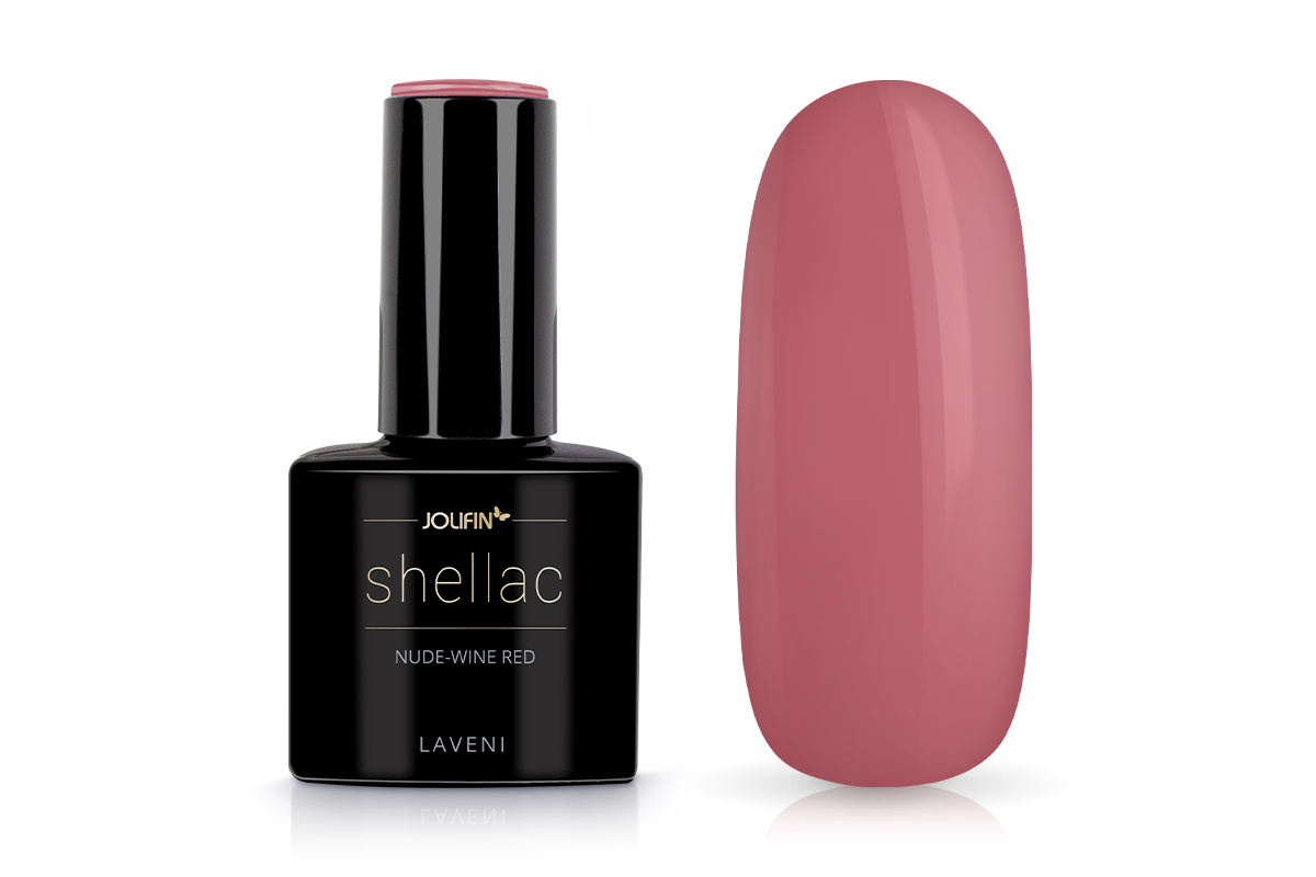 Jolifin LAVENI Shellac - nude-wine red 10ml