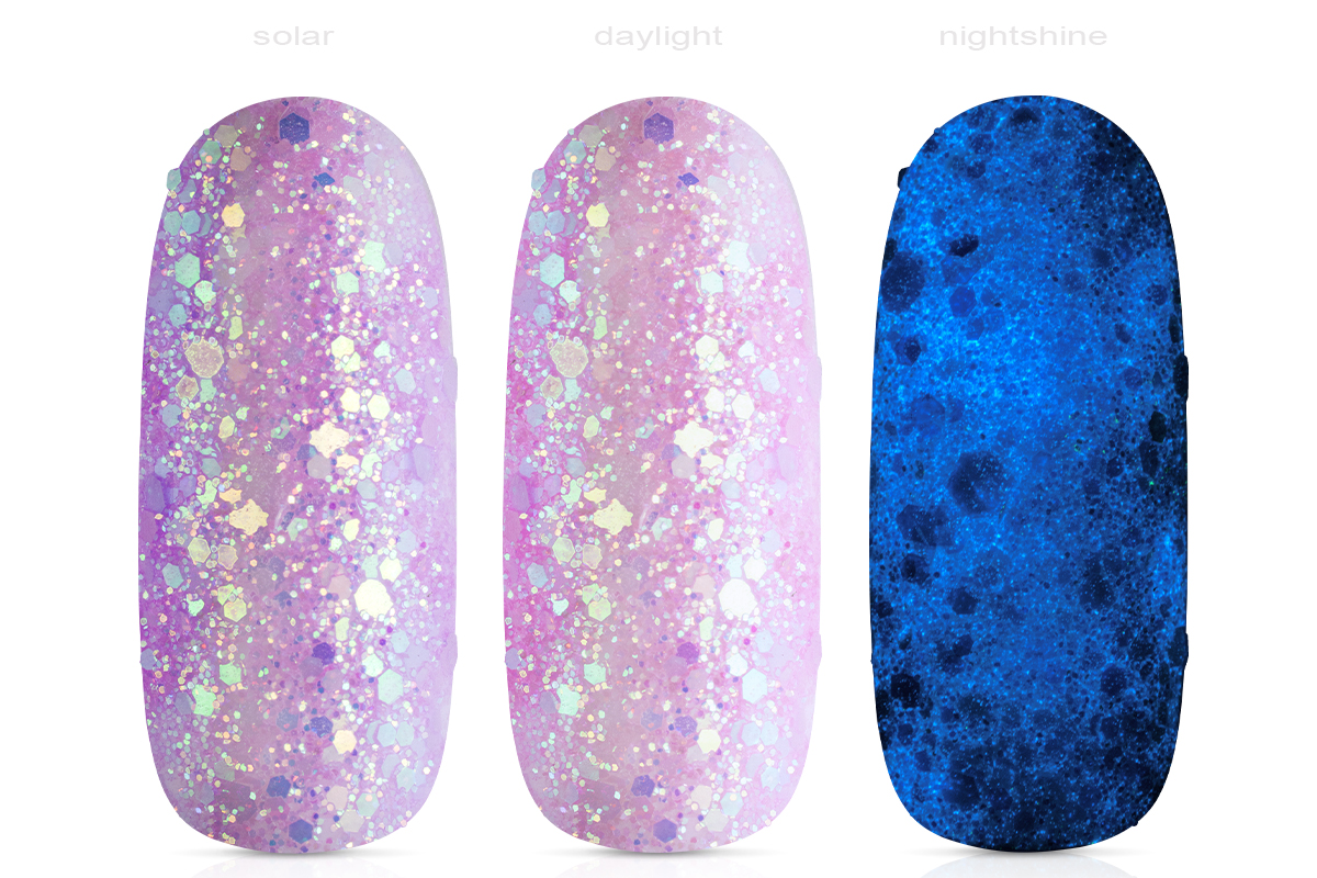 Jolifin LAVENI Solar & Nightshine Glitter - violet-magenta