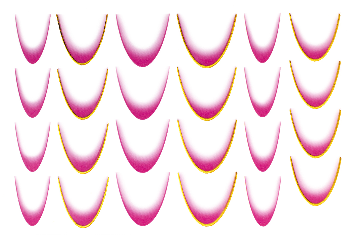 Jolifin LAVENI XL Stickers - Ombre French gold & pink