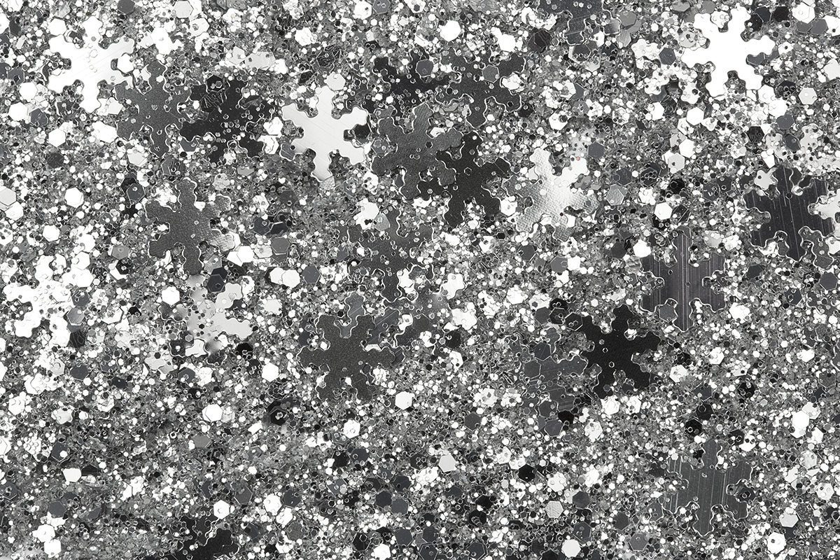 Jolifin Snowflake Glitter - silver elegance