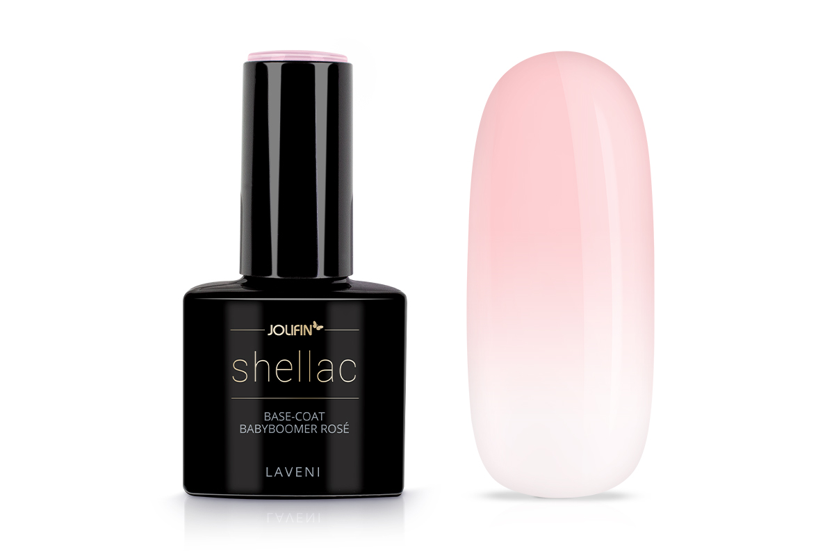 Jolifin LAVENI Shellac - Base-Coat Babyboomer rosé 10ml