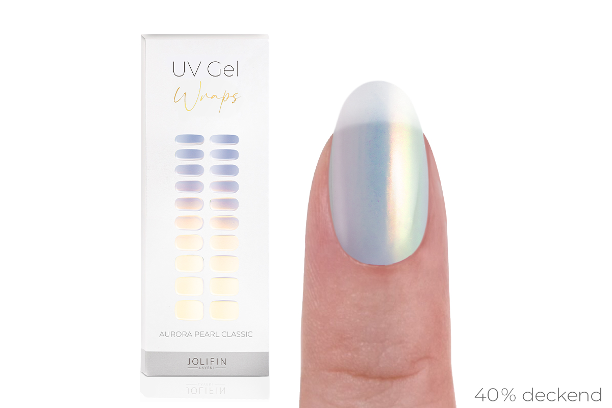 Jolifin LAVENI UV Gel-Wraps - aurora pearl classic