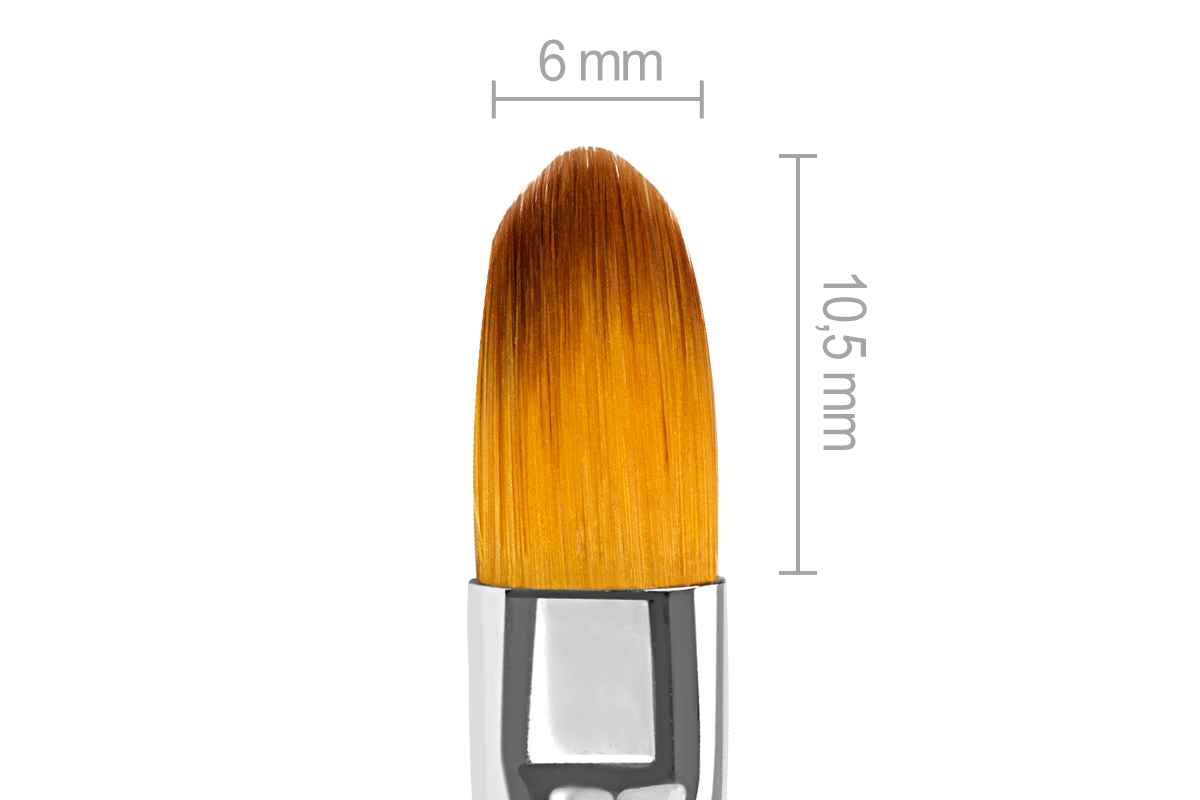 Jolifin Purple Glitter Gel Brush oval size 6