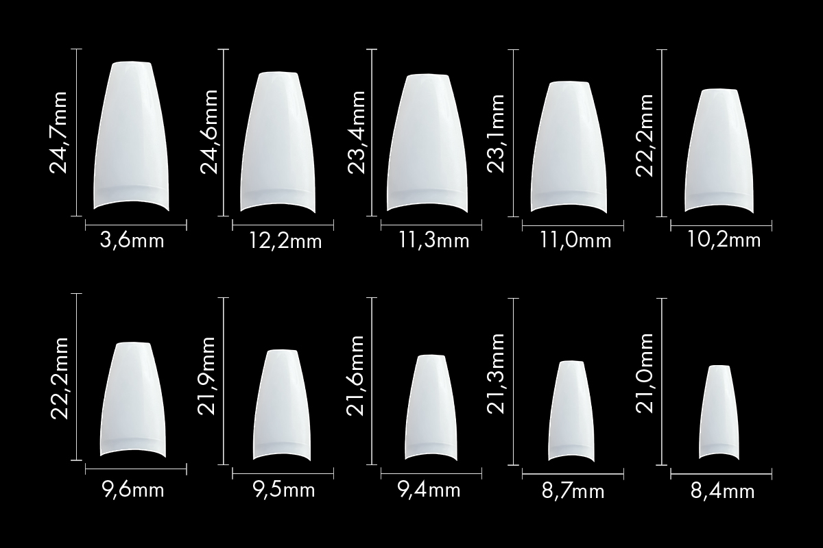 Jolifin 100er Tipbox short cut ballerina - natur