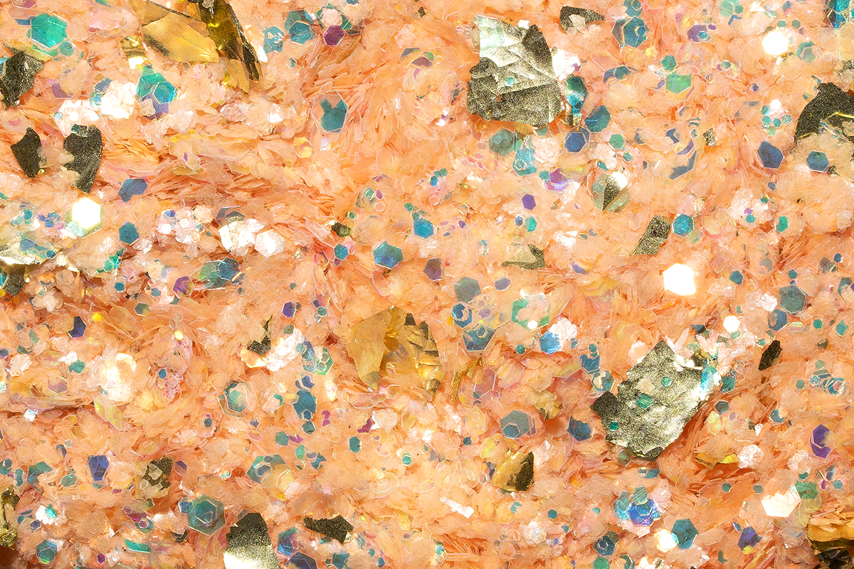 Jolifin LAVENI Foil Flakes Glitter - gold & coral