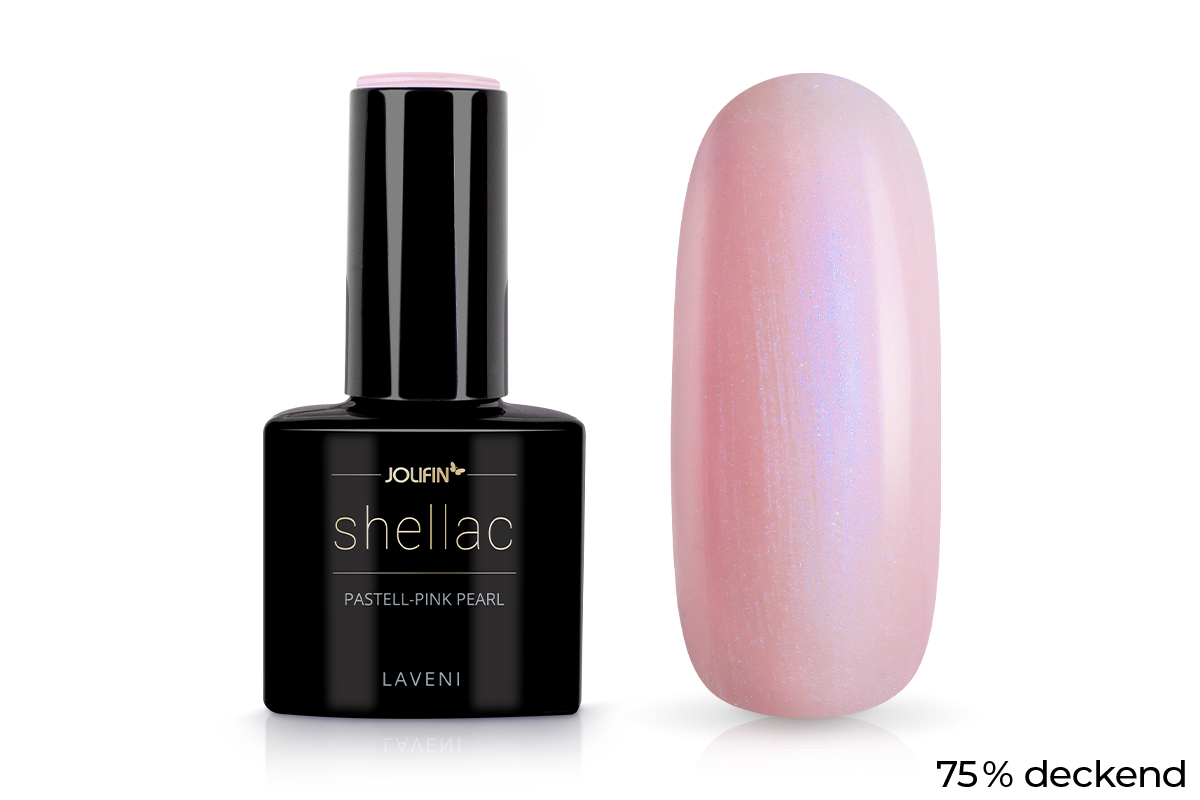 Jolifin LAVENI Shellac - pastel pink pearl 10ml
