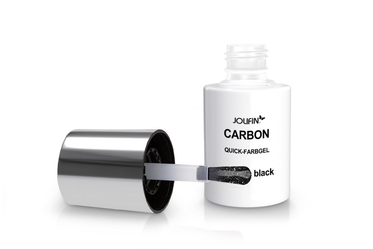 Jolifin Carbon Quick-Farbgel - metallic black 11ml