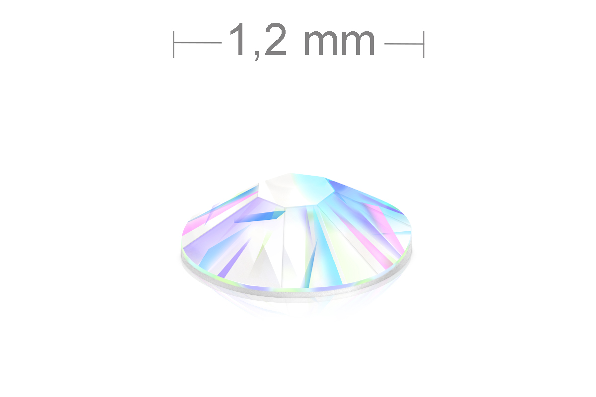 Jolifin LAVENI Strasssteine 480 Stück - irisierend 1,2mm