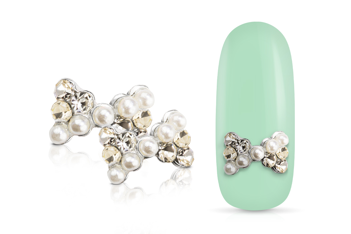 Jolifin Overlay Pearls Bow 