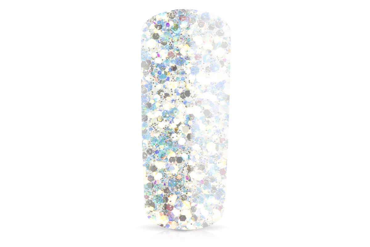 Jolifin Hexagon Glitter white rainbow