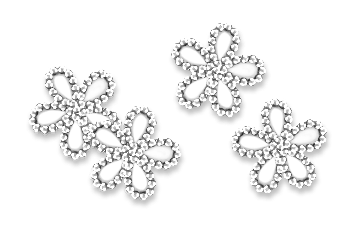 Jolifin Overlay Blümchen klein silber