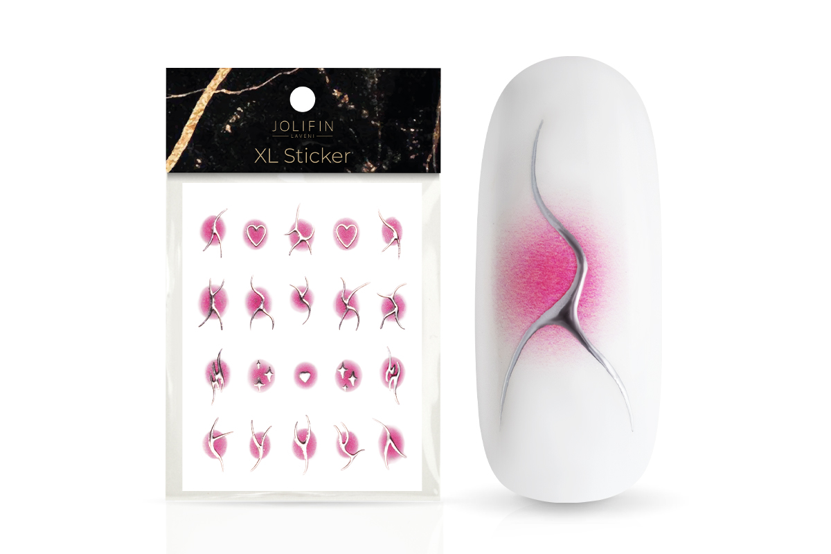 Jolifin LAVENI XL Sticker - silver aura pink