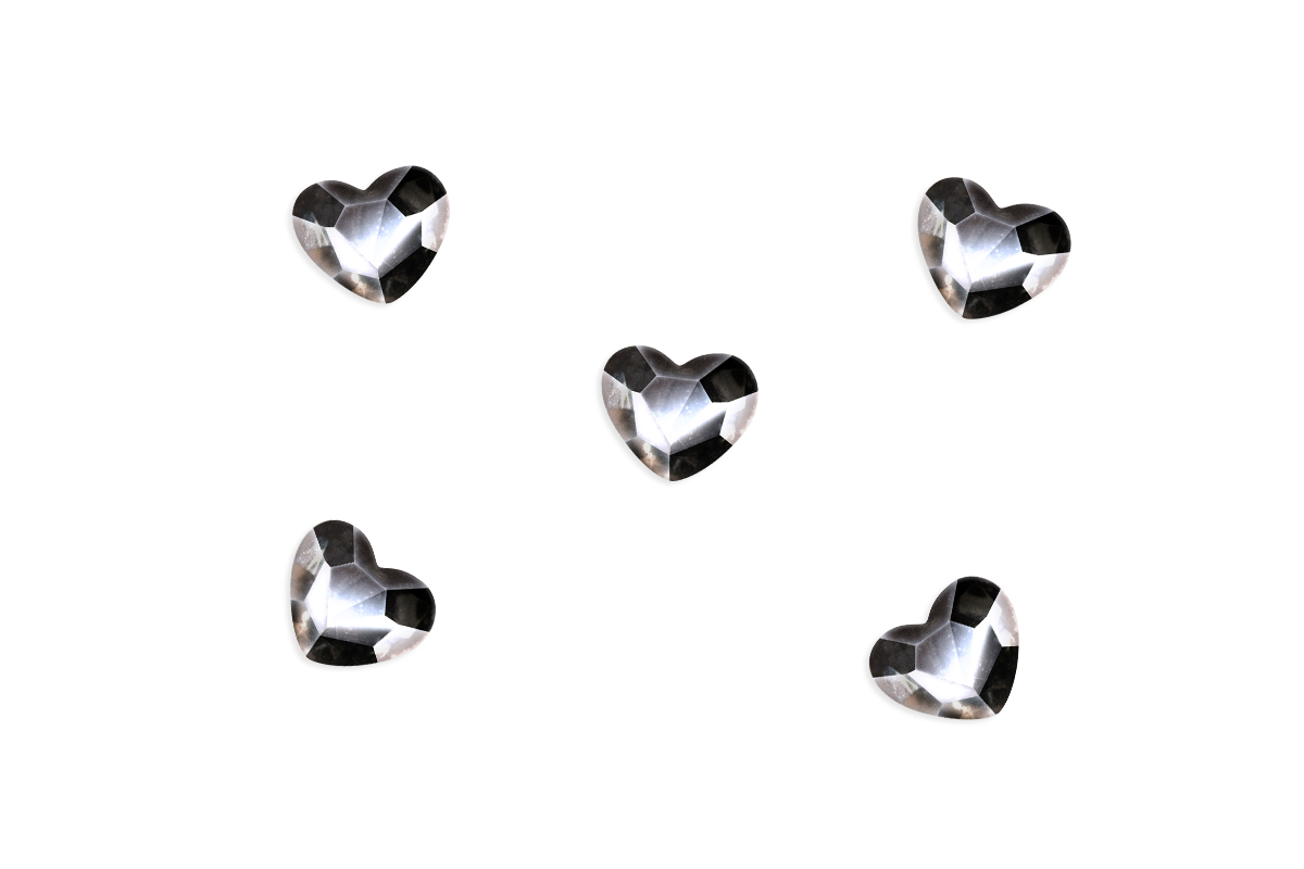 Jolifin LAVENI Strass-Diamonds - black hearts