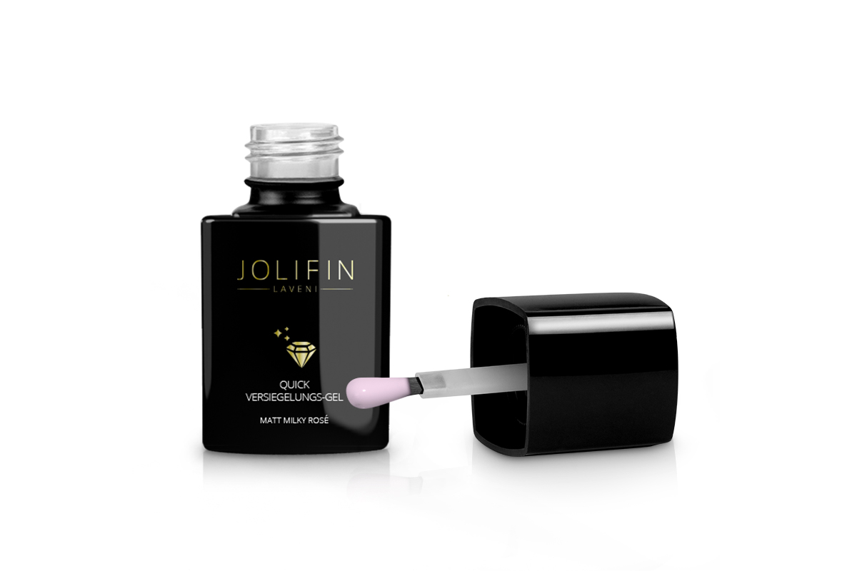 Jolifin LAVENI Quick Versiegelungs-Gel matt - milky rosé 11ml